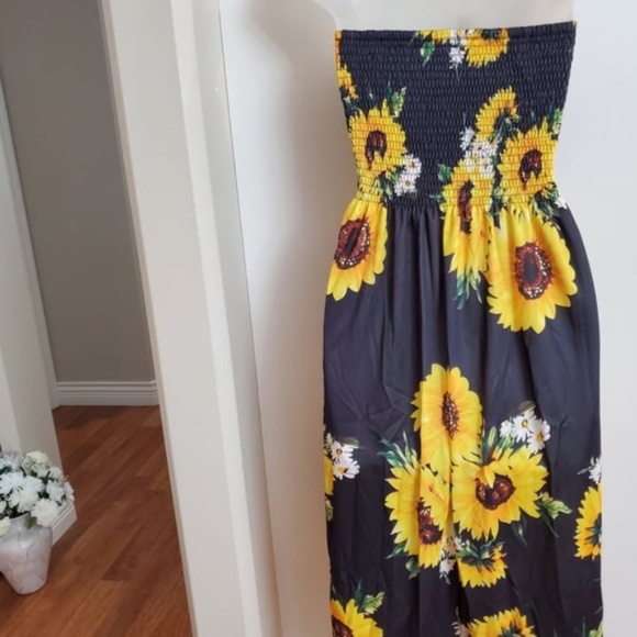 NEW Gorgeous Sunflower Sun Dress size L - Picture 3 of 5